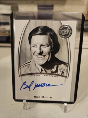 Bud Moore 2007 Press Pass Legends Authentic Autograph 61/383 NASCAR RACING CARD  - Image 1 of 2