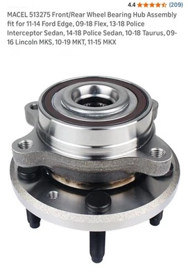 Wheel Bearing and Hub Assembly 513275 8A832C300AB for Ford Edge Lincoln MKS - Image 1 of 4