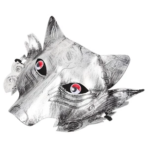 Wolf Mask Animal Shape Blank Masks Child Halloween Adults Realistic - Picture 1 of 12