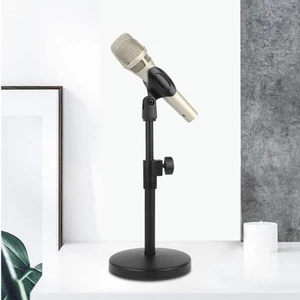 Desk Mic Stand Desktop Mic Stand Sturdy Holder Adjustable Height with Mic Clip - Afbeelding 1 van 7