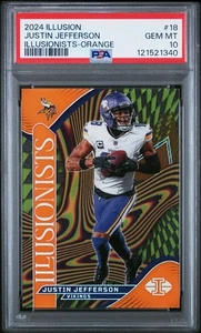 PSA 10 Justin Jefferson - 2024 Panini Illusionisti #18 Orange Vikings - Foto 1 di 2