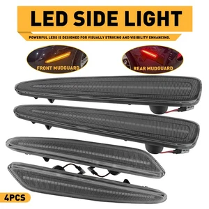 4x For 2005-2013 Chevy Corvette C6 Rear Front LED Bumper Side Marker Light Clear - Picture 1 of 14
