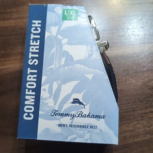 Tommy Bahama Men's Reversible Stretch Belt Navy/Brown Size L/XL (38-42) - Picture 1 of 4