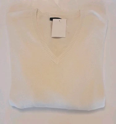 Nuevo con etiquetas Suéter Lands End Mujer Talla Grande 2X 20W-22W Crema 100% Algodón Pima Versátil Foto 1 de 4