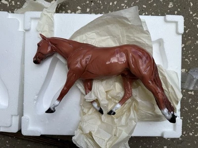 RARE New Black Horse Ranch Resin Glossy Chestnut Sorrel Socks Show Hunter BHR - Image 1 of 3