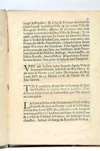 Application des lois relatives à la dissimulation des grossesses Grenoble 1708 - Picture 1 of 7