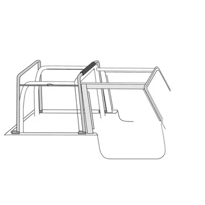 Rampage 适用于 1987 - 1995 吉普牧马人(YJ) 软顶硬件 - 黑色 — 第 1/4 张图片
