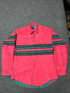 Vintage Wrangler Brushpopper Western  Shirt Size 16.5 -36  Pink Black Turquoise - Picture 1 of 7