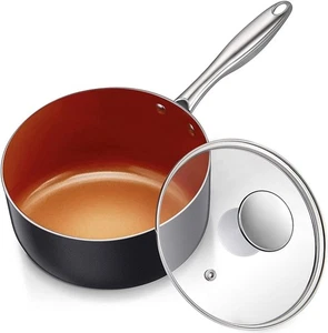 Sauce Pan with Lid, Ultra Nonstick 3 Qt Saucepan with Lid, 3 Quart Non Stick ... - Picture 1 of 8