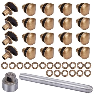 20 sets Boot Lace Hooks Kit Brass Shoes Eyelets Buckles and Press Stud Tools ... - Picture 1 of 9