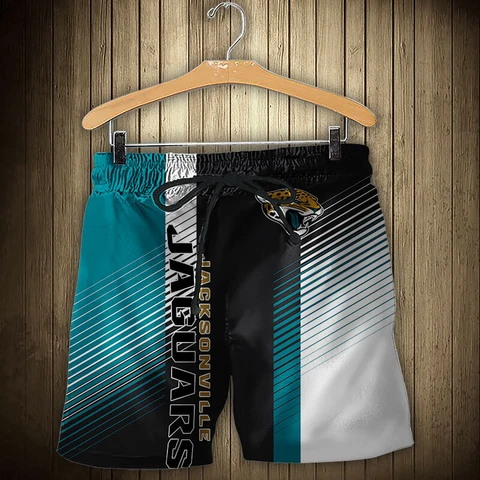Jacksonville Jaguars Beach Board Shorts Summer Football Quick Dry Swim Trunks Cover