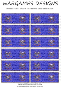 6mm Flags - ACW USA - Sheet 8 - Black Powder - Picture 1 of 1