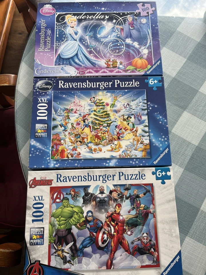 Ravensburger Puzzle 100 X3 (Cinderella, Marvel Avengers and Disney) - image 1 of 4