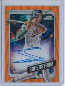 2024 Topps Chrome Cosmic Tommy Soderstrom RC ORANGE REFRACTOR 17/25 - Picture 1 of 2