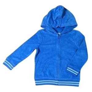 Gymboree Girls' Terrycloth Hooded Jacket – Size 14 – Blue – Cotton Blend – New w - Picture 1 of 3