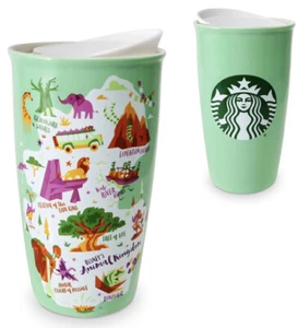 Starbucks Disney Parks Animal Kingdom 2020 Keramik Tumbler grün - Bild 1 von 4
