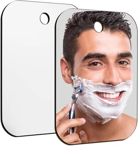 Shower Mirror Fogless for Shaving 10.7"X8"Larger Mirror for Wall Camping Framele - Picture 1 of 9