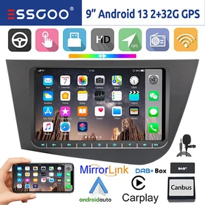 DAB+ 32G Android 13 Carplay Autoradio GPS Navi RDS USB Für Seat Leon 1P1 2005-11 - Bild 1 von 14