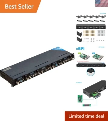 Configuración sin esfuerzo Raspberry Pi gabinete de montaje en rack con ventilador de refrigeración mejorado Foto 1 de 4