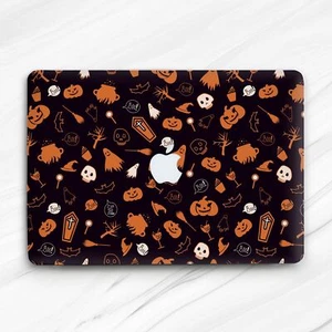 Halloween Pumpkin Ghosts Witchy Hard Case For Macbook Air 13 Pro 16 13 14 15 - Picture 1 of 4