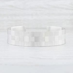 New Bastian Inverun Cuff Bracelet Chessboard Collection Sterling Silver 7" 25221 - Bild 1 von 6