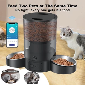 Automatic Cat Feeder with App Control For 2 Cats 3L Timed Wifi Smart Pet Feeder - Picture 1 of 7