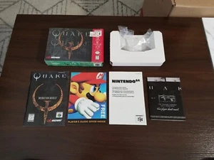 **No Gioco** Quake Box, Manuale, Poster, Inserti (Nintendo 64 N64) Autentico - Foto 1 di 20
