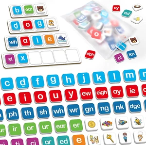 Magnetic Letters, Phonics Games Letter Tiles Alphabet Magnets Learn to Read Spel - Picture 1 of 12