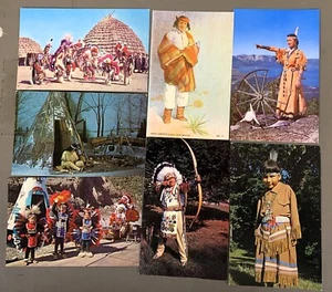 # T4873 AMERICAN INDIANS POSTCARD LOT, 7 DIF. CARDS - Picture 1 of 2