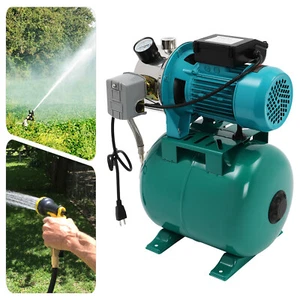 0.75kw 1HP Shallow Well Pump with Pressure Tank, Irrigation Water Pump 3420r/min - Picture 1 of 22