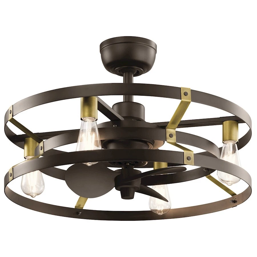 Kichler Cavelli 13" Fan, LED, Satin Natural Bronze - 300040SNB - Image 1 of 1