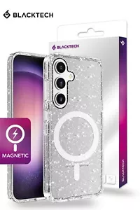 Glitter MagSafe Clear Case Samsung Galaxy S24 S25 Plus Ultra Stylish Protective - Picture 1 of 7