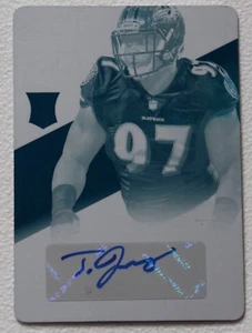 2014 PANINI ABSOLUTE TIMMY JERNIGAN AUTO #1/1 PRINTING PLATE RC RAVENS EAGLES - Picture 1 of 2
