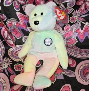 B.B. GEBURTSTAGSBÄR✨️ MWNMT Near Mint ✨️rainbow neu TY Beanie Baby Plüsch 1999 - Bild 1 von 6