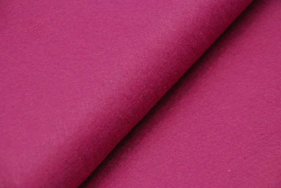 HANDICRAFT Wool/Viscose Felt Fabric Material - RASPBERRY V7 - Image 1 of 1