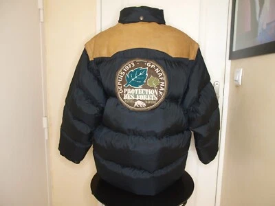 RARE DOUDOUNE HOMME VINTAGE NAF NAF MANCHE AMOVIBLE EPAULE CUIR -TAILLE  XL - Photo 1/4