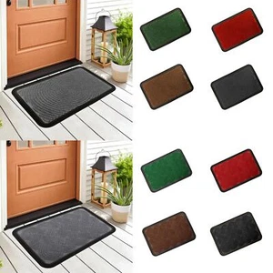 Natural Coir Door Mat 40 x 60cm Indoor Outdoor Spiral Celtic Knot Print Home Rug - Picture 1 of 41