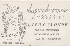 vintage CB radio QSL postcard Larry Glover 1960s Windthorst Saskatchewan