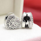 Authentic Pandora (PAIR) Enchanted Heart Clips 797024 Wife Love Mom