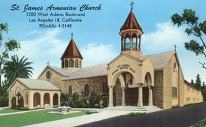 St James Armenian Church LA California Aurora MO Printing Advertising Postcard - Picture 1 of 2