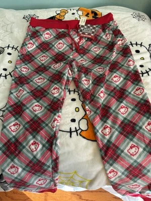 Pantalones a Cuadros Navidad Hello Kitty Grandes Nuevos con Etiquetas Foto 1 de 3