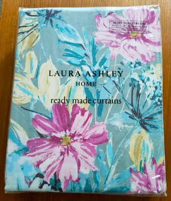 LAURA ASHLEY Cosmos Grey Green Curtains 64" x 72" (162 x 183 cm) BNWT! - Image 1 of 3