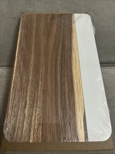 Schneidebrett Naturmaterial Akazienholz und weißer Marmor 10x6 - Bild 1 von 4
