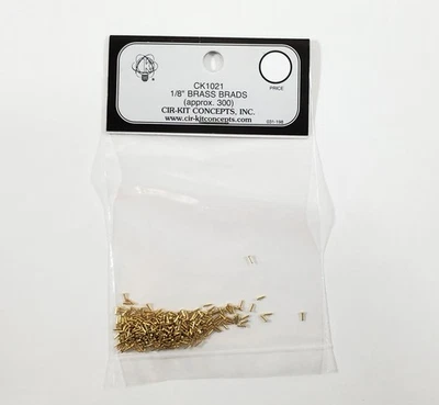 Cir-Kit 1/8" Latón Brads Clavos Paquete de 300 para Casa de Muñecas Cinta Alambre Set-ups CK1021-1 Foto 1 de 3
