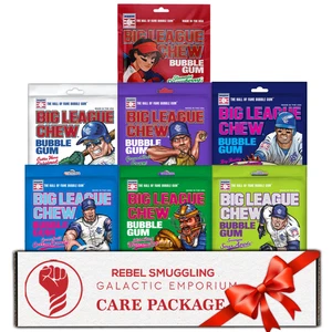 Paquete de 7 paquetes de cuidado de goma burbuja de béisbol variedad a granel cesta de regalo de Rebel Smuggl - Imagen 1 de 4