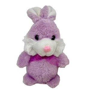 Greenbrier Bunny Rabbit Plush Stuffed Animal 8" Purple White Bow Toy Boys Girls - Picture 1 of 8