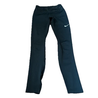 Nike Niñas Dri-Fit Leggings XS Negro Elastizado Atlético Comodidad Juvenil 22” Cintura Foto 1 de 4