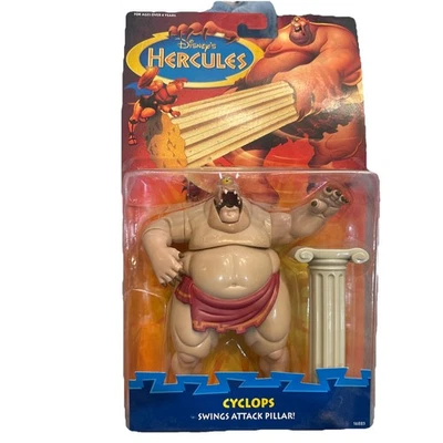 Boneco de ação Walt Disney Hercules CYCLOPS Swings Attack Pillar Mattel 1997 novo - Imagem 1 de 4