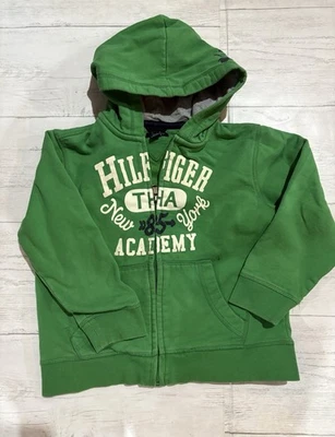 Tommy Hilfiger Niños Sudadera con Capucha Verde Con Cremallera Talla 6 Foto 1 de 4