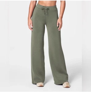 SPANX Pants AirEssentials Wide Leg Green Sz 1X Ultra Soft Tummy Control 50239R - Picture 1 of 7